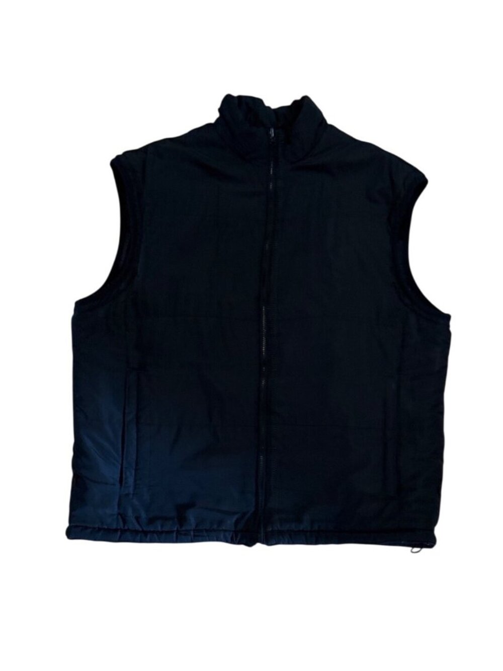 Dakota Black Puffer Vest XL With Full Zip Front & Stand Collar